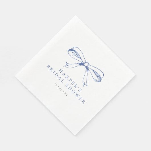  blauw boog Vrijgezellenfeest Servet (Hoek)