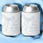 Blauw boog ze bindt de knoop Vrijgezellenfeest gun Blikjeskoeler