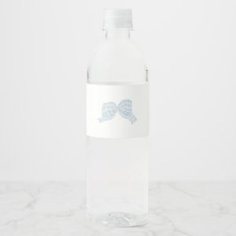 Blauw boogwater flesetiket waterfles etiket