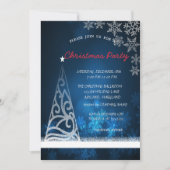 Blauw, boom, Confetti feestdag Kaart (Voorkant)