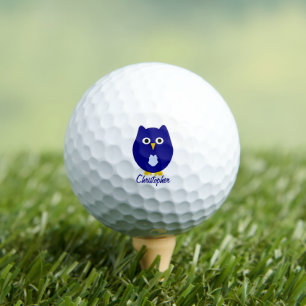 Blauw boomkontwerp golfballen