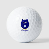 Blauw boomkontwerp golfballen (Voorkant)