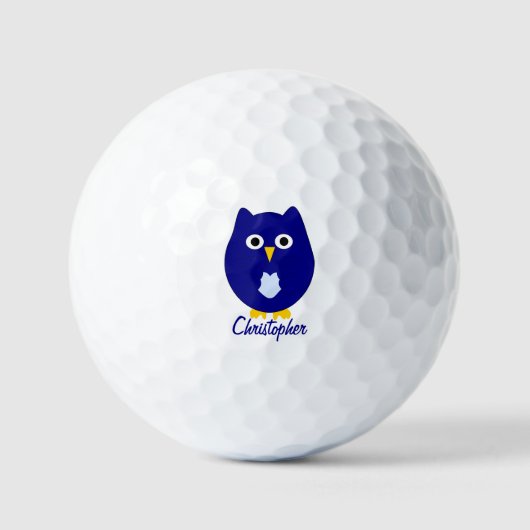 Blauw boomkontwerp golfballen (Voorkant)