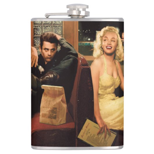 Blauw Bord 2 Heupfles (Voorkant)