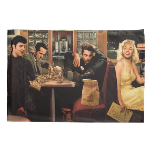 Blauw Bord 2 Kussensloop (Achterkant-Links)