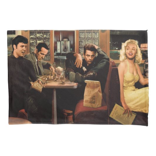 Blauw Bord 2 Kussensloop (Voorkant-Links)