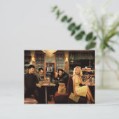 Blauw Bord Briefkaart (Staand voorkant)