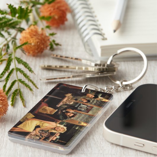 Blauw Bord Sleutelhanger (Voorkant Rechts)