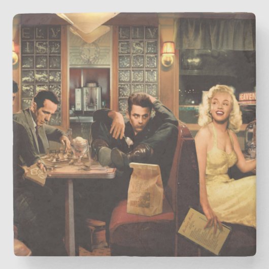 Blauw Bord Stenen Onderzetter (Voorkant)