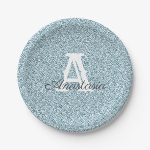 Blauw Bord voor glitter- en spaarmonogram