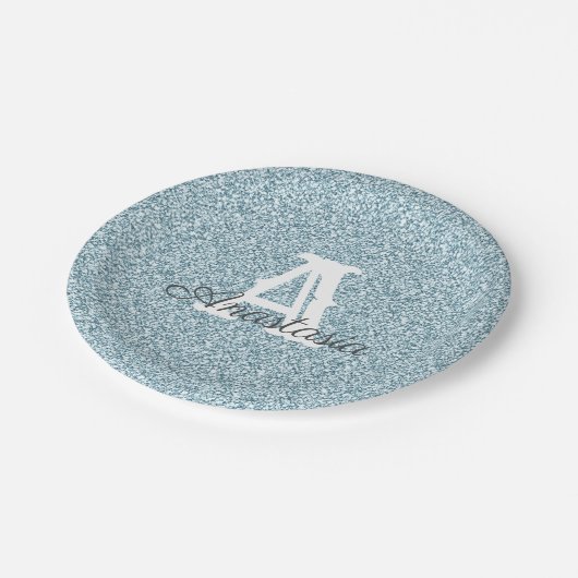 Blauw Bord voor glitter- en sparkle-monogram (Gekanteld)
