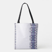 Blauw borduurwerk dubbelzijdig tote bag (Achterkant)