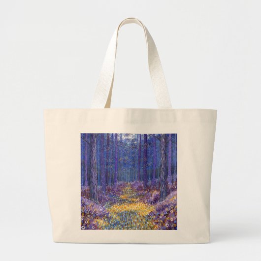 Blauw bos 2 2012 grote tote bag (Voorkant)