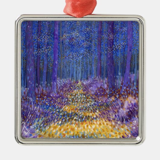 Blauw bos 2 2012 metalen ornament (Voorkant)