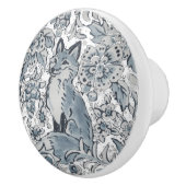 Blauw bos bos - unieke kunstdelft blik keramische knop (Rechts)