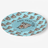 Blauw bos Creature Squirrel Papieren Bordje (Gekanteld)