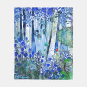 Blauw bos fleece deken (Voorkant)