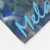 Blauw bos fleece deken (Hoek)