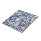 Blauw bos Fox Forest Animal Floral Tegeltje (Zijkant)