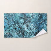 Blauw bos onder sneeuw of gebroken glas bad handdoek (Handdoek)