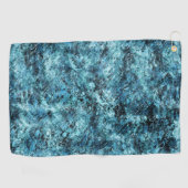 Blauw bos onder sneeuw of gebroken glas golfhanddoek (Horizontaal)