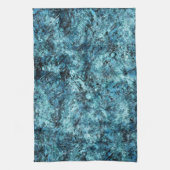 Blauw bos onder sneeuw of gebroken glas theedoek (Verticaal)