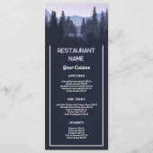 Blauw bos, Restaurant Slimline Menu (Voorkant)