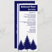 Blauw bos, Restaurant Slimline Menu (Voorkant / Achterkant)