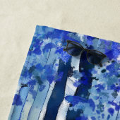 Blauw bos strandlaken (In situ)