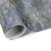 Blauw bospad Impressionist Oilverf Cadeaupapier (Rol Hoek)