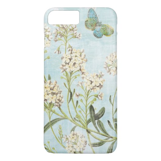 Blauw botanisch Case-Mate iPhone case (Achterkant)