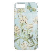 Blauw botanisch Case-Mate iPhone case (Achterkant)