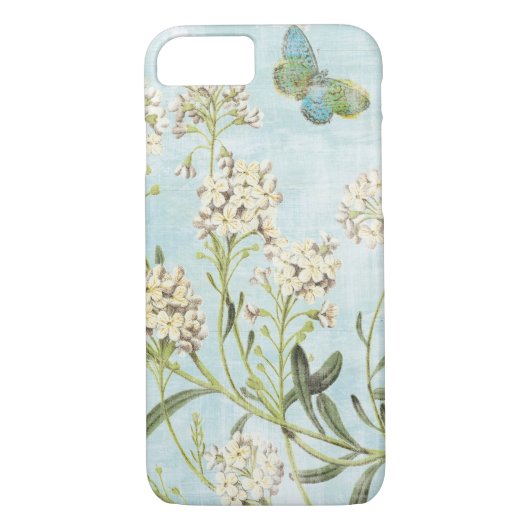 Blauw botanisch Case-Mate iPhone case (Achterkant)