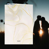 Blauw botanisch hart met gouden schriftaccenten feestdagen kaart