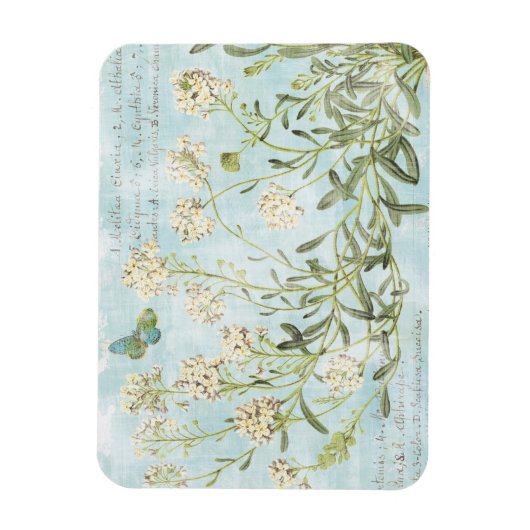 Blauw botanisch magneet (Verticaal)