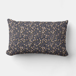 Blauw botanisch patroon in vintage stijl lendenku kussen