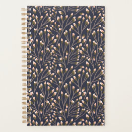 Blauw botanisch patroon in vintage stijl planne planner