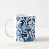 Blauw botanisch patroon koffiemok (Links)