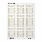 Blauw Botanisch Trouwadreslabel Etiket (Full Sheet)