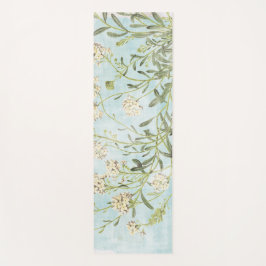 Blauw botanisch yogamat