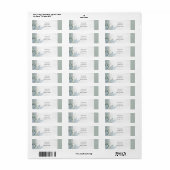 Blauw botanisch zijrand adreslabel etiket (Full Sheet)