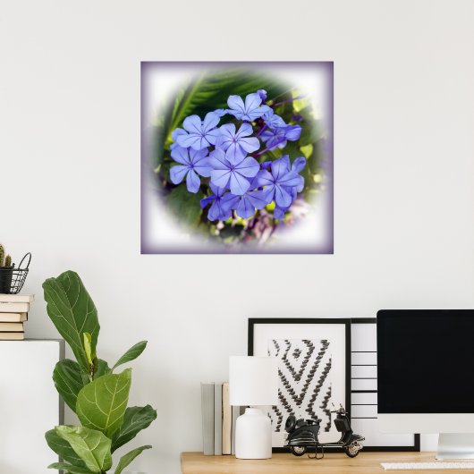 blauw bouquet poster (Thuiskantoor)