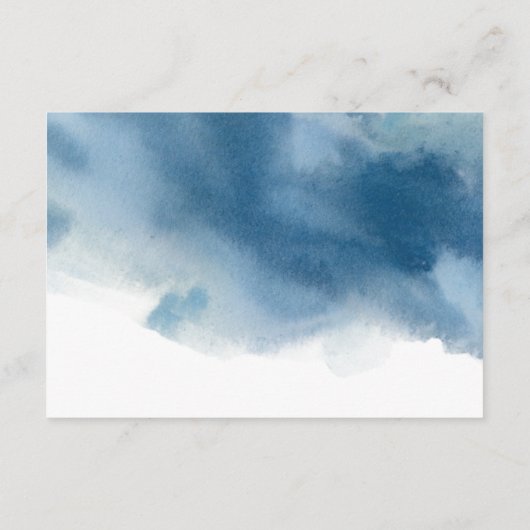 Blauw Bourgogne Paarse Bloemen Bruiloft Receptie & Informatiekaartje (Achterkant)