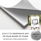 Blauw, Bourgogne, Paarse Floral Weddenschap Welkom Poster