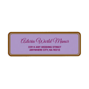 Blauw Bourgondië Goud Blush Trouwadres Etiket