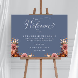Blauw, Bourgondisch en Roze Unplugged Ceremony Sig Poster