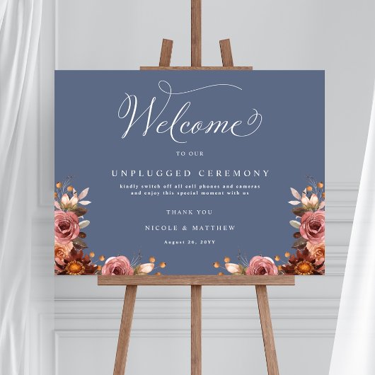 Blauw, Bourgondisch en Roze Unplugged Ceremony Sig Poster