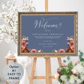 Blauw, Bourgondisch en Roze Unplugged Ceremony Sig Poster