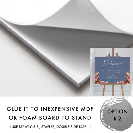 Blauw, Bourgondisch en Roze Unplugged Ceremony Sig Poster