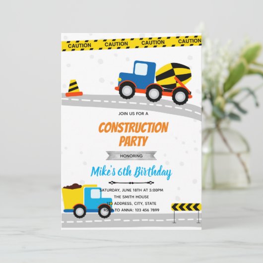 Blauw bouwjaar kaart (Staand voorkant)